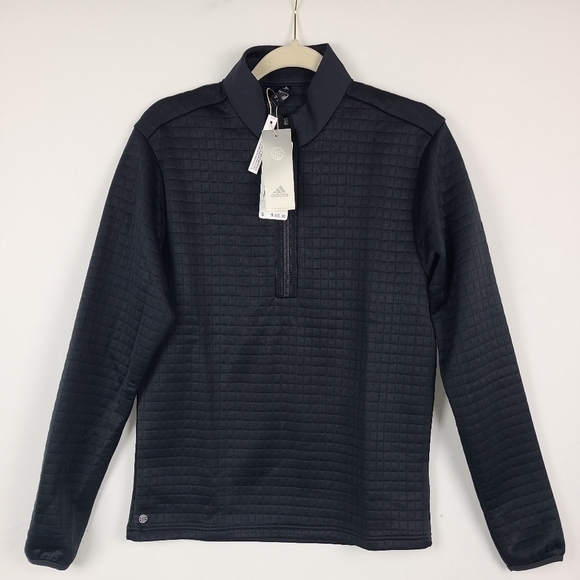 NEW Adidas Golf DWR 1/4 Zip Pullover Sweatshirt Mid Layer Black. Sz S. MSRP $80 - Picture 1 of 7